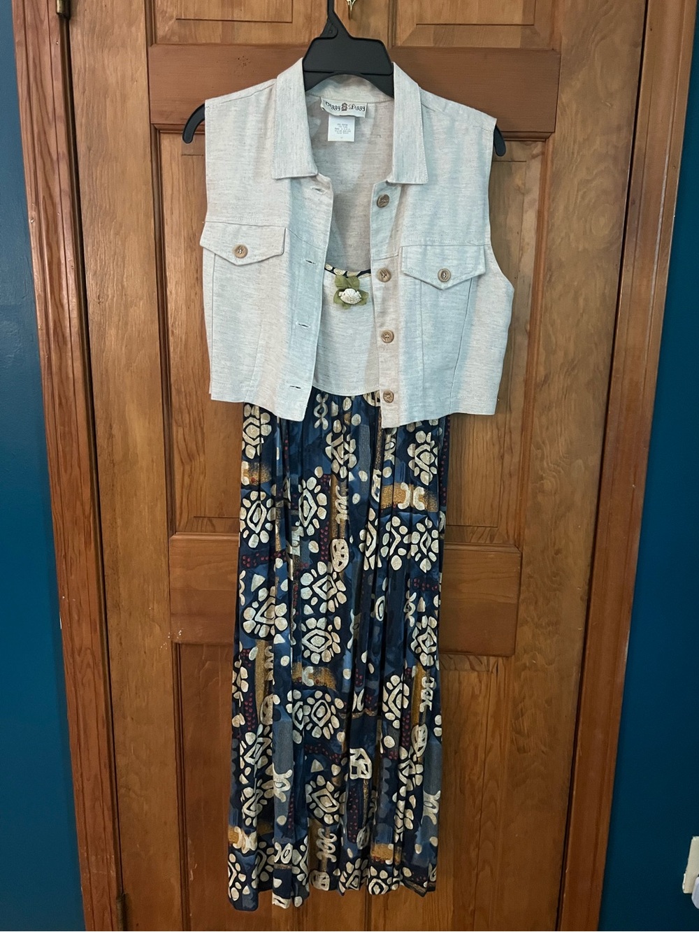 Dizzy Lizzy vintage two-piece dress and vest set